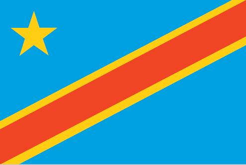 Bandera Democrática República del Congo